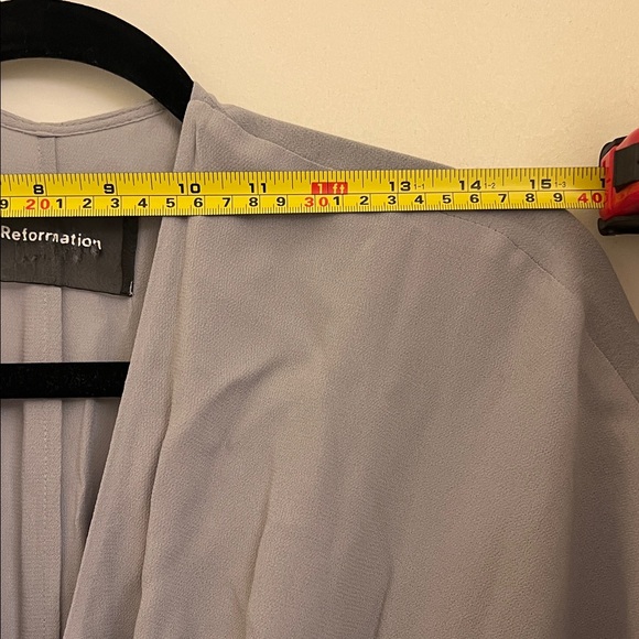 Reformation Winslow Gray Wrap Maxi Dress Size S - Picture 8 of 8